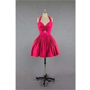NWT Hearts and Found Retro Dolly Dress In Raspberry Red